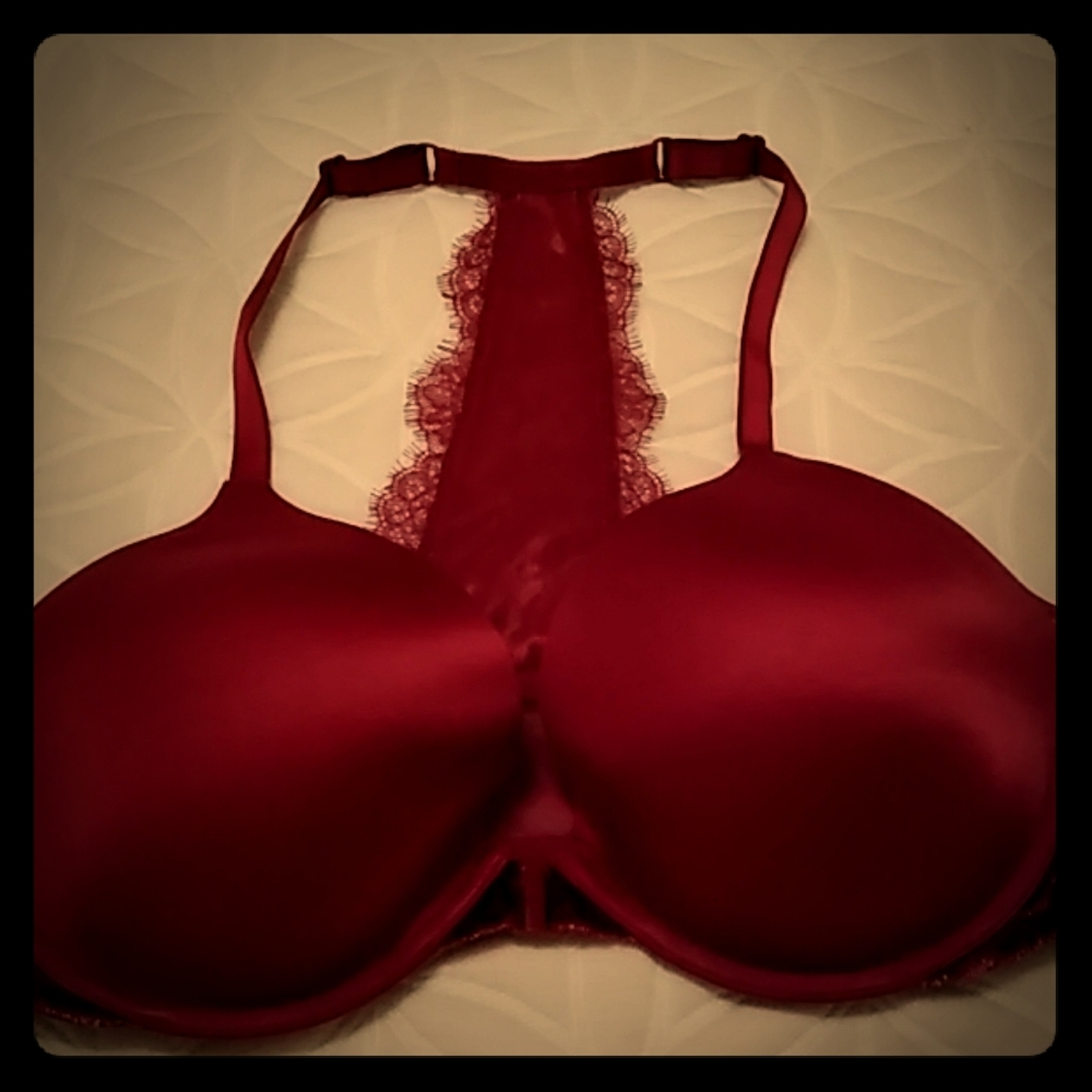 Burgundy Victoria's Secret bra